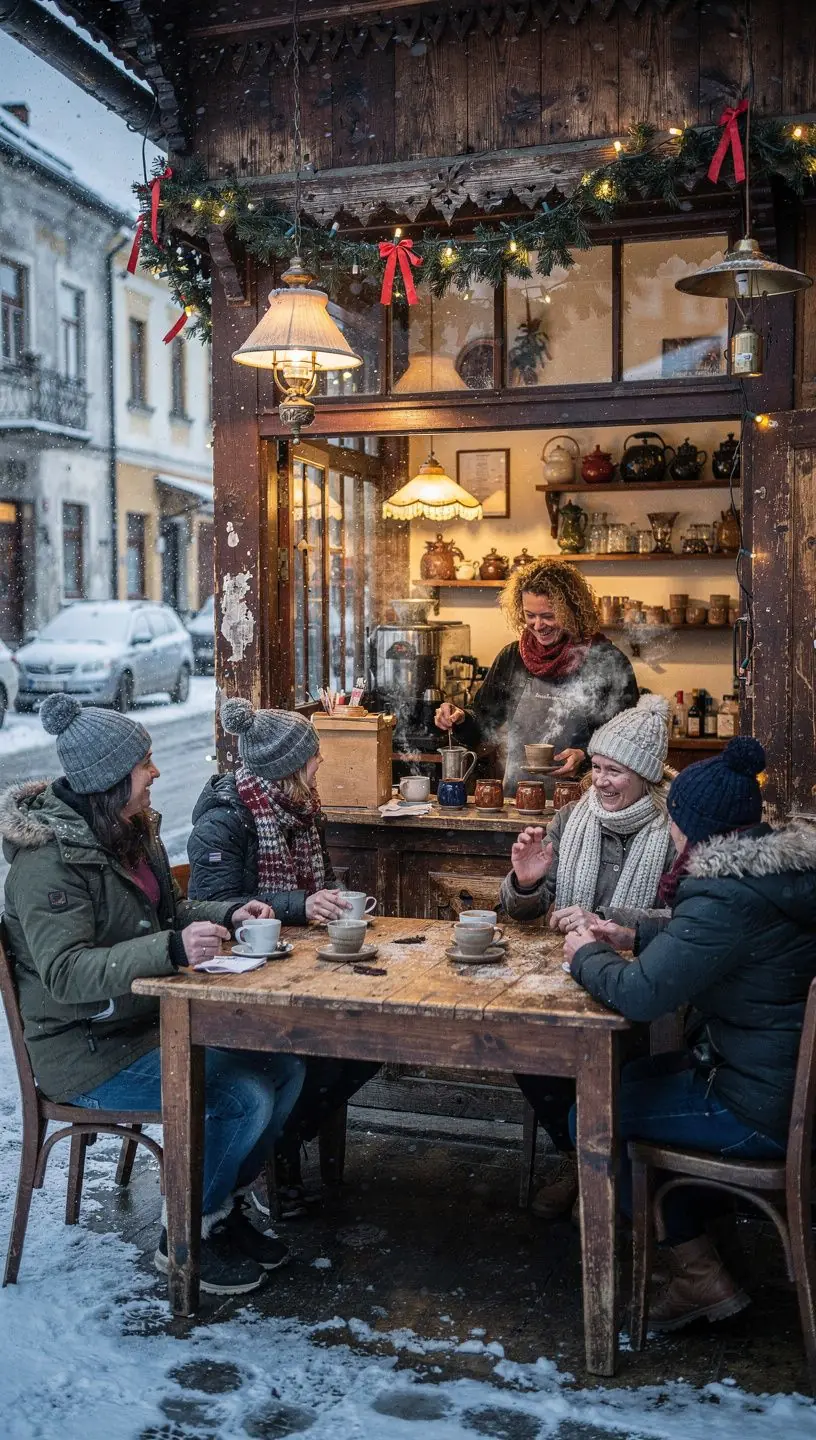 Kniha a šálka čaju vedľa seba na útulnom koberci, ideálne na relaxáciu.